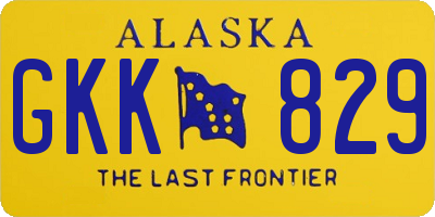 AK license plate GKK829