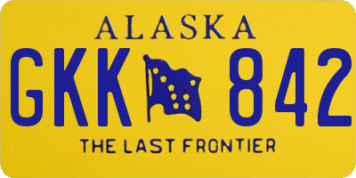 AK license plate GKK842