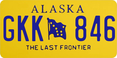 AK license plate GKK846