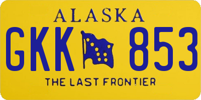 AK license plate GKK853