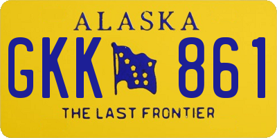 AK license plate GKK861