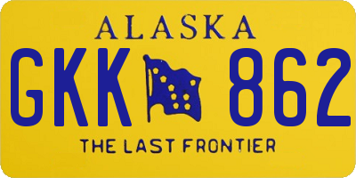 AK license plate GKK862