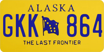 AK license plate GKK864
