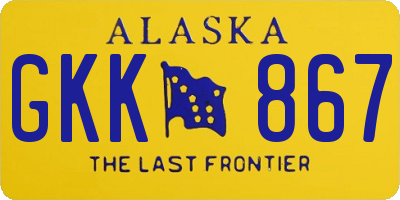 AK license plate GKK867