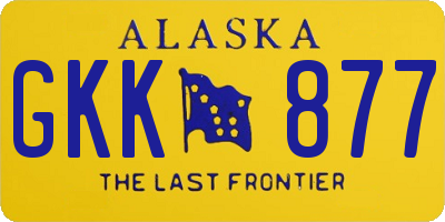 AK license plate GKK877