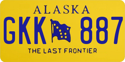 AK license plate GKK887