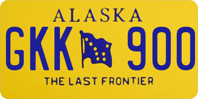 AK license plate GKK900