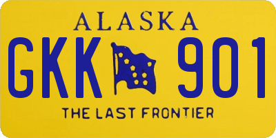 AK license plate GKK901
