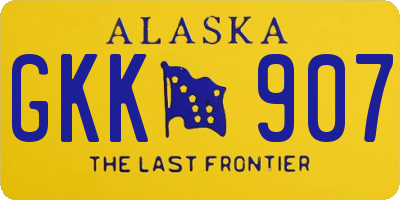 AK license plate GKK907