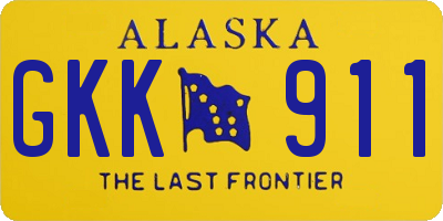 AK license plate GKK911