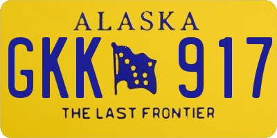 AK license plate GKK917