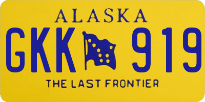 AK license plate GKK919