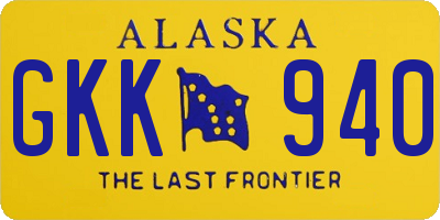 AK license plate GKK940