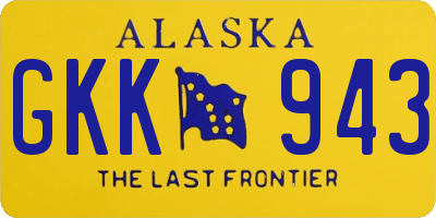 AK license plate GKK943