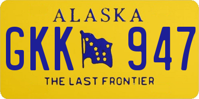 AK license plate GKK947