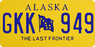 AK license plate GKK949