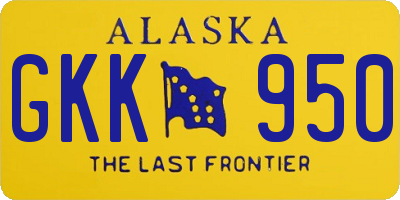 AK license plate GKK950