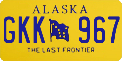 AK license plate GKK967