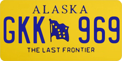 AK license plate GKK969