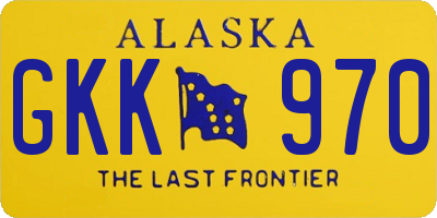 AK license plate GKK970