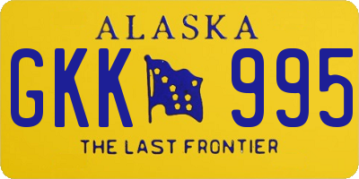 AK license plate GKK995