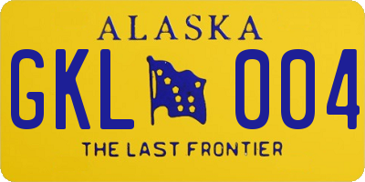 AK license plate GKL004