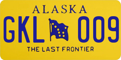AK license plate GKL009