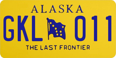 AK license plate GKL011