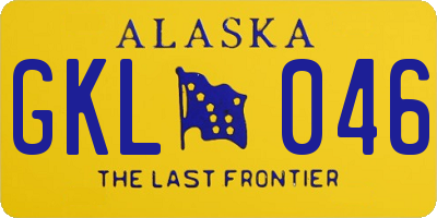 AK license plate GKL046