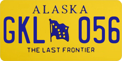 AK license plate GKL056