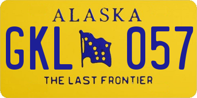 AK license plate GKL057