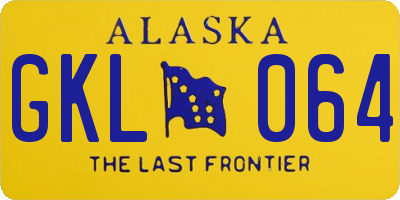 AK license plate GKL064