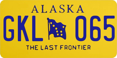 AK license plate GKL065