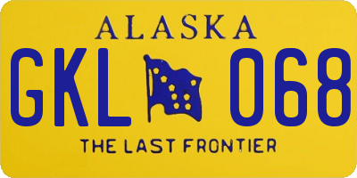 AK license plate GKL068