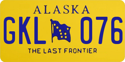 AK license plate GKL076