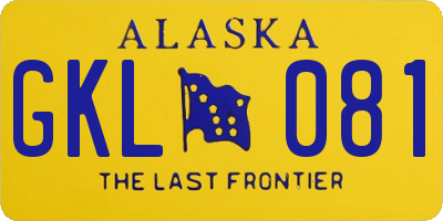 AK license plate GKL081