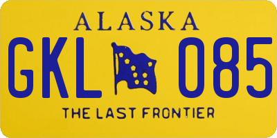 AK license plate GKL085