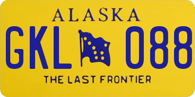 AK license plate GKL088