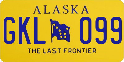 AK license plate GKL099