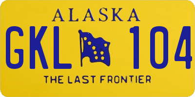 AK license plate GKL104