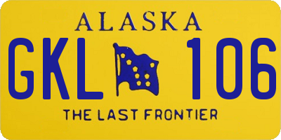 AK license plate GKL106