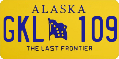 AK license plate GKL109