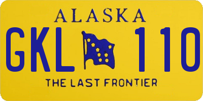 AK license plate GKL110