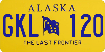 AK license plate GKL120