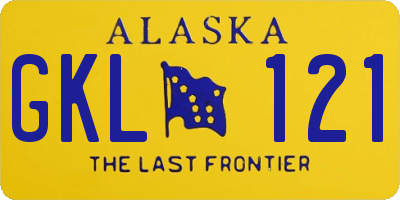 AK license plate GKL121