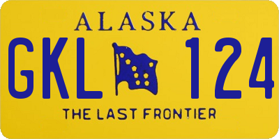 AK license plate GKL124