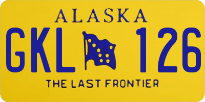 AK license plate GKL126