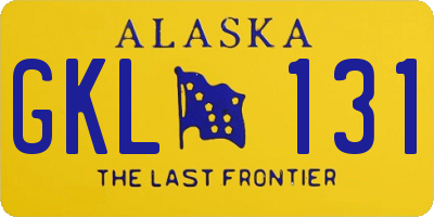 AK license plate GKL131