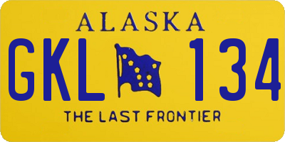 AK license plate GKL134