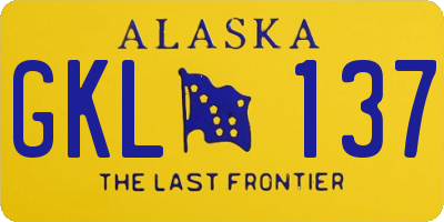 AK license plate GKL137
